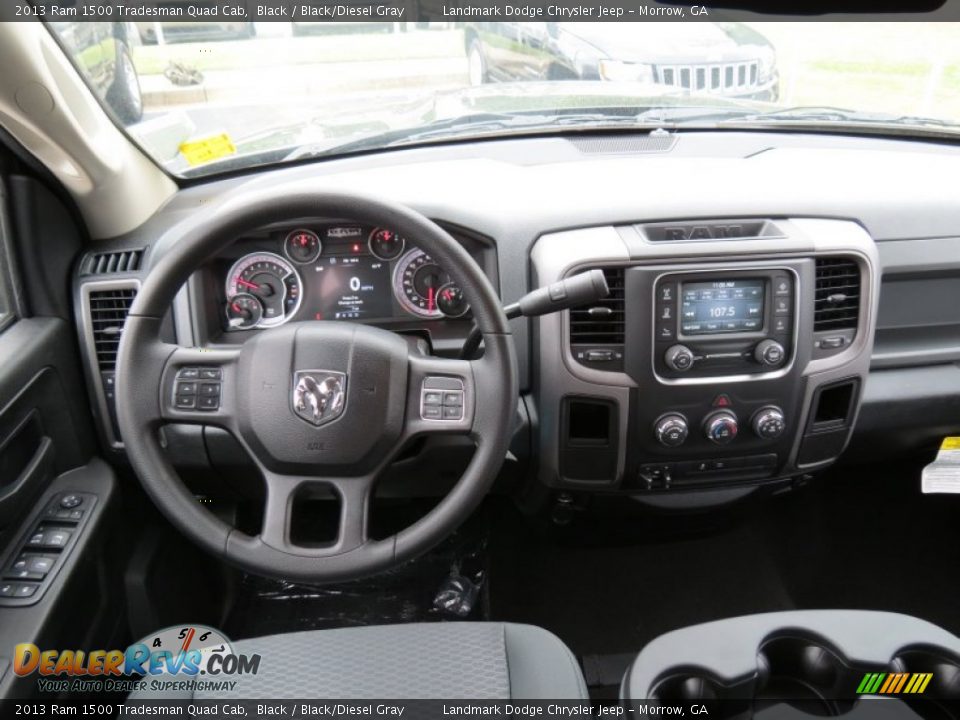 2013 Ram 1500 Tradesman Quad Cab Black / Black/Diesel Gray Photo #9