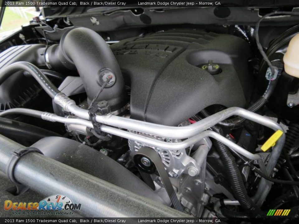 2013 Ram 1500 Tradesman Quad Cab Black / Black/Diesel Gray Photo #10