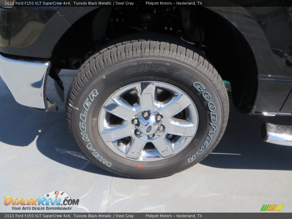 2013 Ford F150 XLT SuperCrew 4x4 Tuxedo Black Metallic / Steel Gray Photo #15