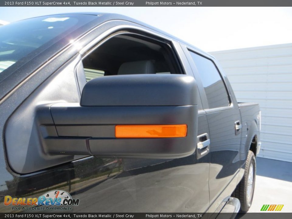 2013 Ford F150 XLT SuperCrew 4x4 Tuxedo Black Metallic / Steel Gray Photo #18