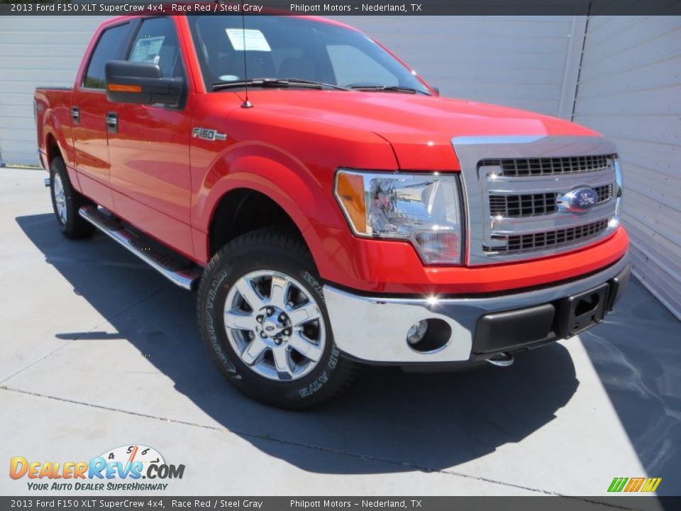 2013 Ford F150 XLT SuperCrew 4x4 Race Red / Steel Gray Photo #2