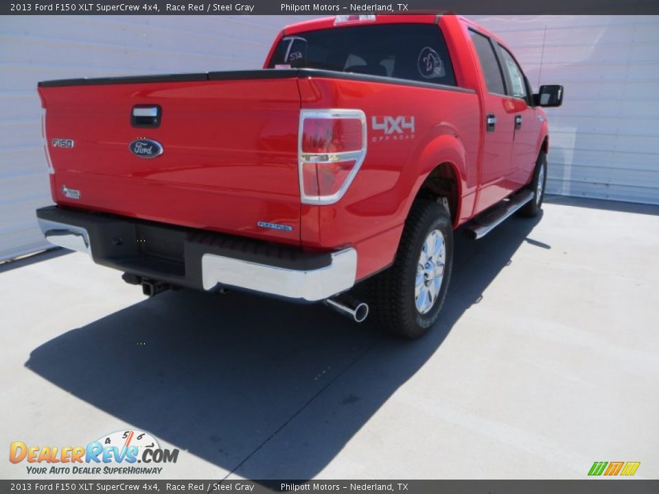 2013 Ford F150 XLT SuperCrew 4x4 Race Red / Steel Gray Photo #4