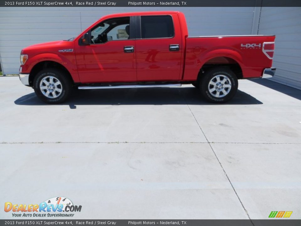 2013 Ford F150 XLT SuperCrew 4x4 Race Red / Steel Gray Photo #10