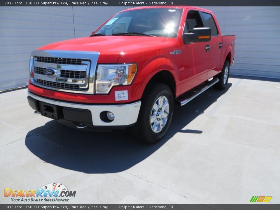 2013 Ford F150 XLT SuperCrew 4x4 Race Red / Steel Gray Photo #11
