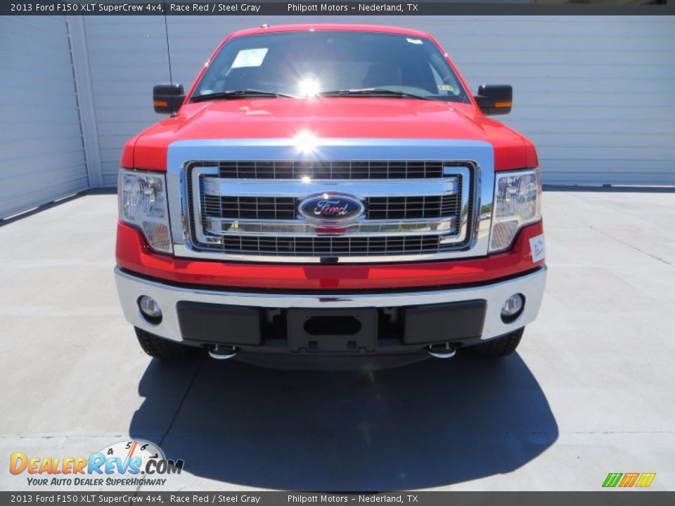 2013 Ford F150 XLT SuperCrew 4x4 Race Red / Steel Gray Photo #12