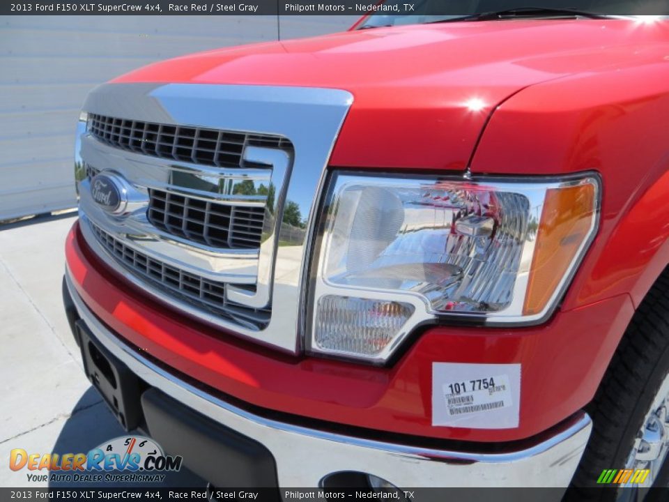 2013 Ford F150 XLT SuperCrew 4x4 Race Red / Steel Gray Photo #14