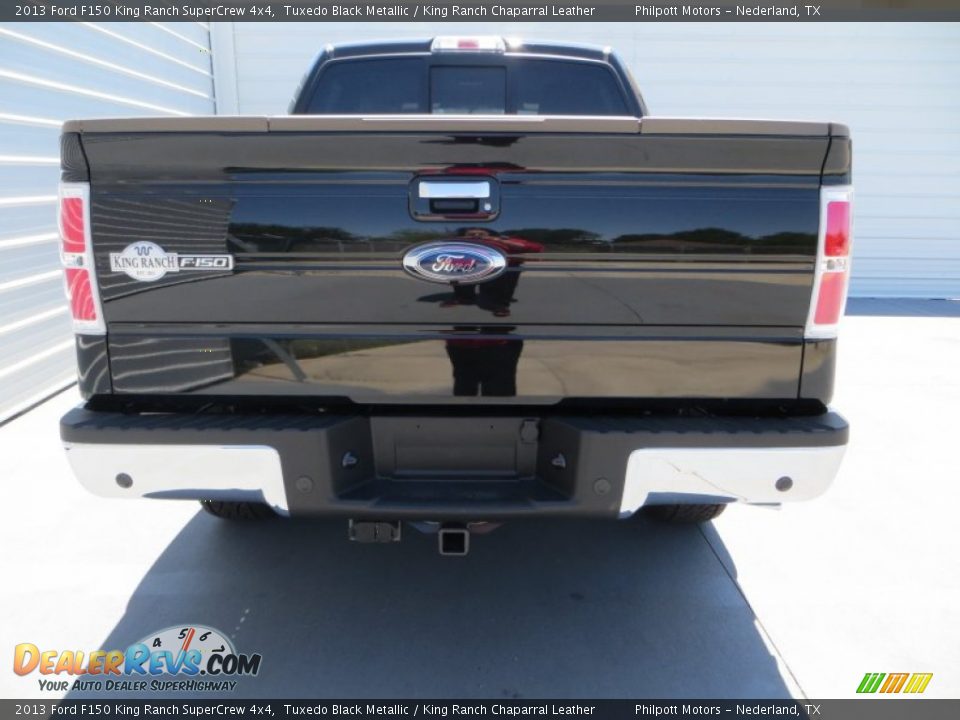 2013 Ford F150 King Ranch SuperCrew 4x4 Tuxedo Black Metallic / King Ranch Chaparral Leather Photo #5