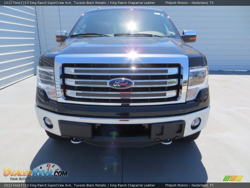2013 Ford F150 King Ranch SuperCrew 4x4 Tuxedo Black Metallic / King Ranch Chaparral Leather Photo #10