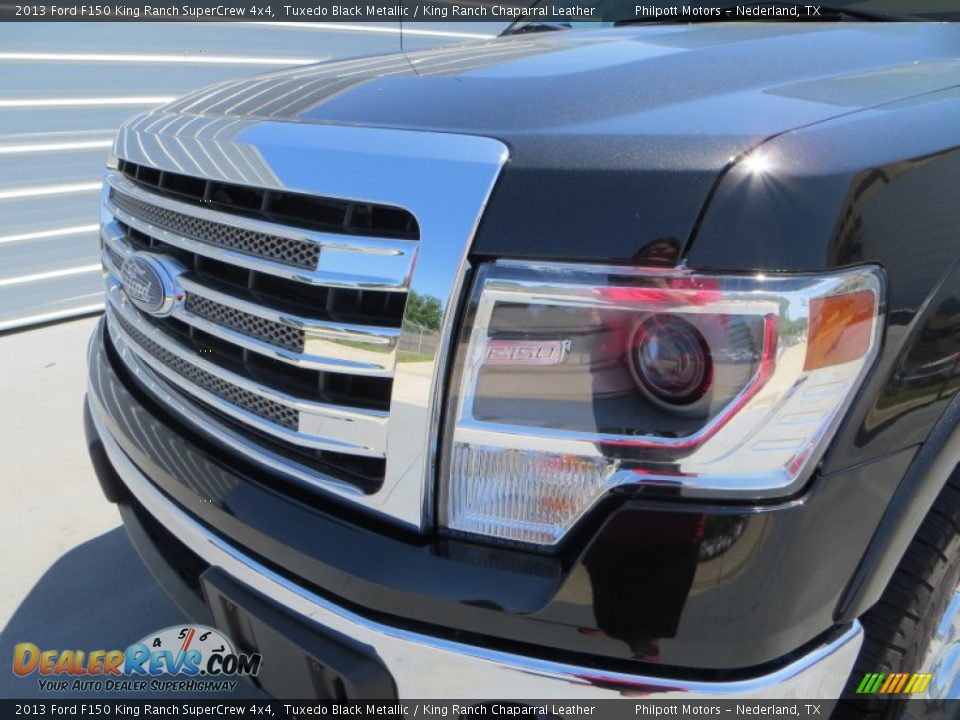 2013 Ford F150 King Ranch SuperCrew 4x4 Tuxedo Black Metallic / King Ranch Chaparral Leather Photo #12