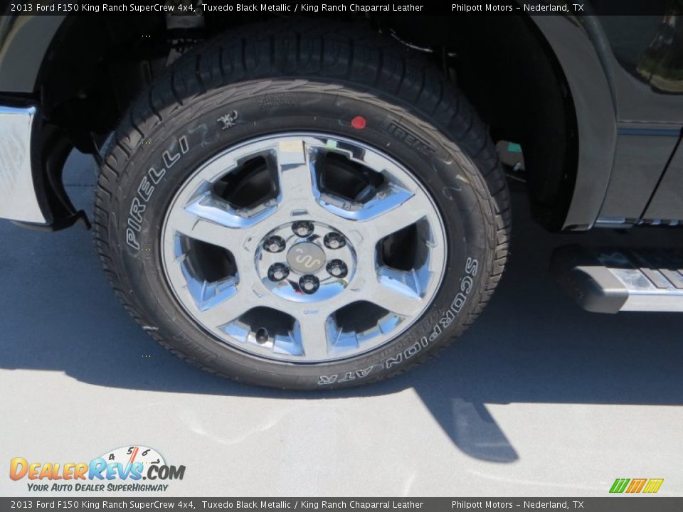 2013 Ford F150 King Ranch SuperCrew 4x4 Tuxedo Black Metallic / King Ranch Chaparral Leather Photo #13