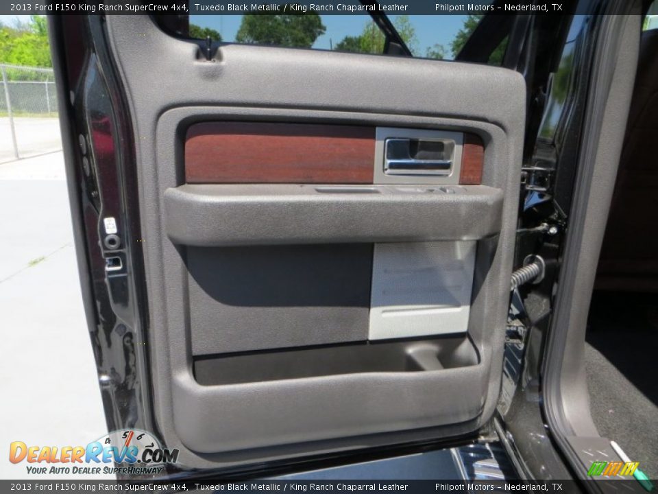 2013 Ford F150 King Ranch SuperCrew 4x4 Tuxedo Black Metallic / King Ranch Chaparral Leather Photo #22
