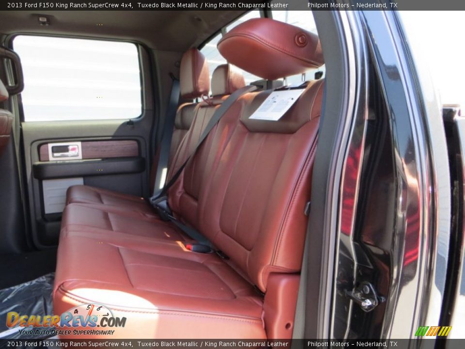 2013 Ford F150 King Ranch SuperCrew 4x4 Tuxedo Black Metallic / King Ranch Chaparral Leather Photo #23