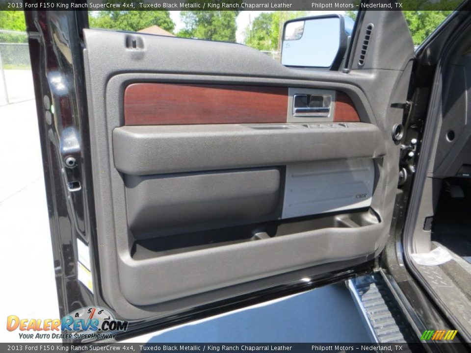 2013 Ford F150 King Ranch SuperCrew 4x4 Tuxedo Black Metallic / King Ranch Chaparral Leather Photo #24