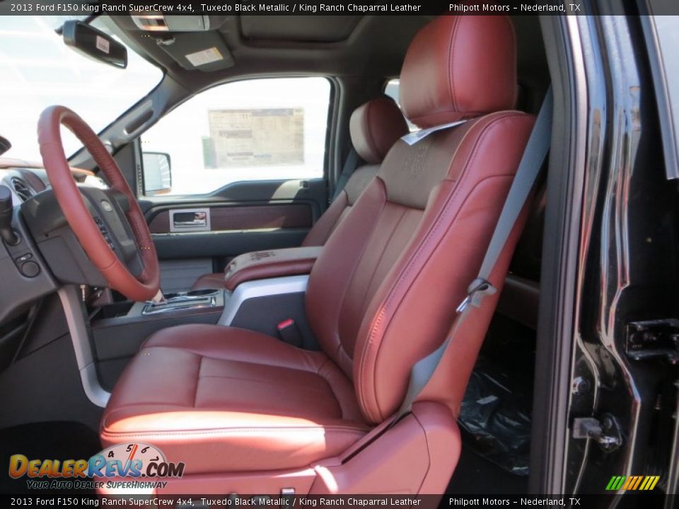 2013 Ford F150 King Ranch SuperCrew 4x4 Tuxedo Black Metallic / King Ranch Chaparral Leather Photo #25