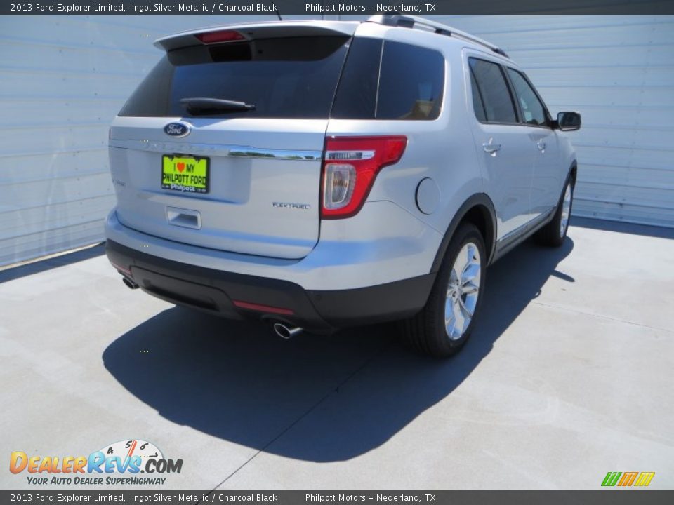 2013 Ford Explorer Limited Ingot Silver Metallic / Charcoal Black Photo #4