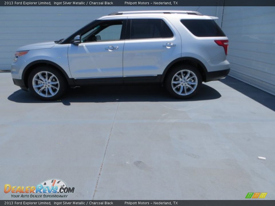 2013 Ford Explorer Limited Ingot Silver Metallic / Charcoal Black Photo #8