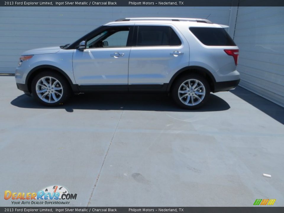 2013 Ford Explorer Limited Ingot Silver Metallic / Charcoal Black Photo #9