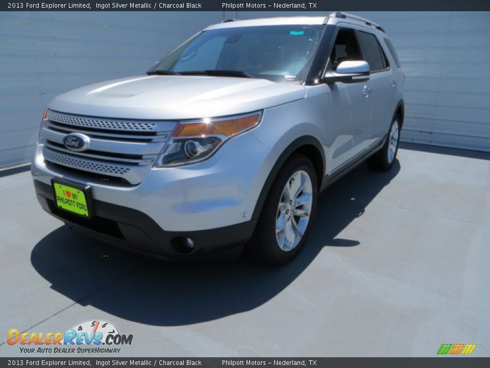 2013 Ford Explorer Limited Ingot Silver Metallic / Charcoal Black Photo #10