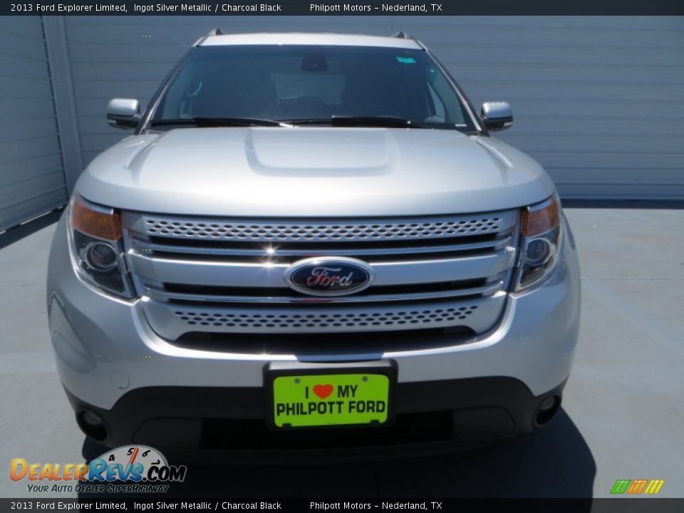 2013 Ford Explorer Limited Ingot Silver Metallic / Charcoal Black Photo #11