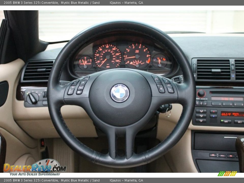 2005 BMW 3 Series 325i Convertible Mystic Blue Metallic / Sand Photo #34