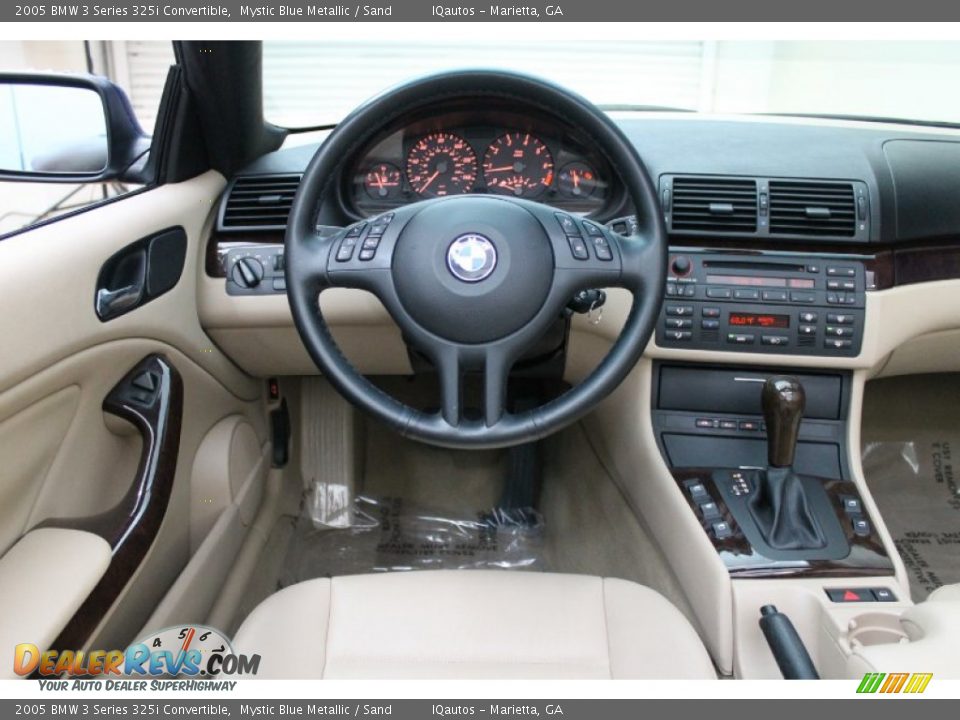 2005 BMW 3 Series 325i Convertible Mystic Blue Metallic / Sand Photo #35