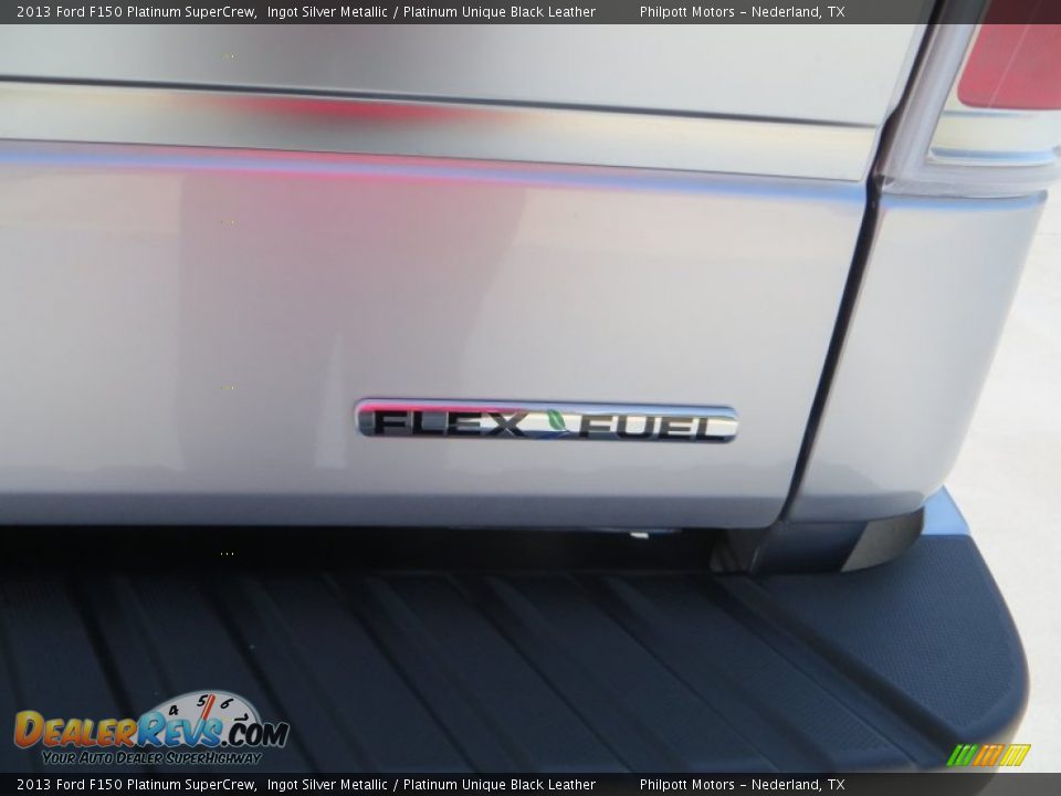 2013 Ford F150 Platinum SuperCrew Ingot Silver Metallic / Platinum Unique Black Leather Photo #8