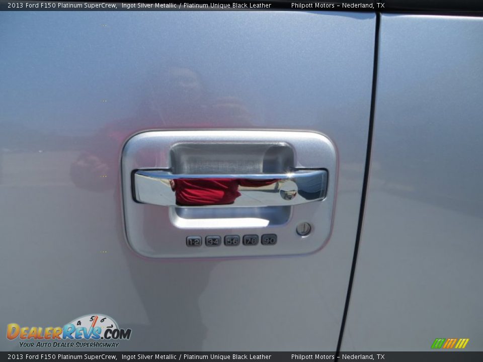 2013 Ford F150 Platinum SuperCrew Ingot Silver Metallic / Platinum Unique Black Leather Photo #17
