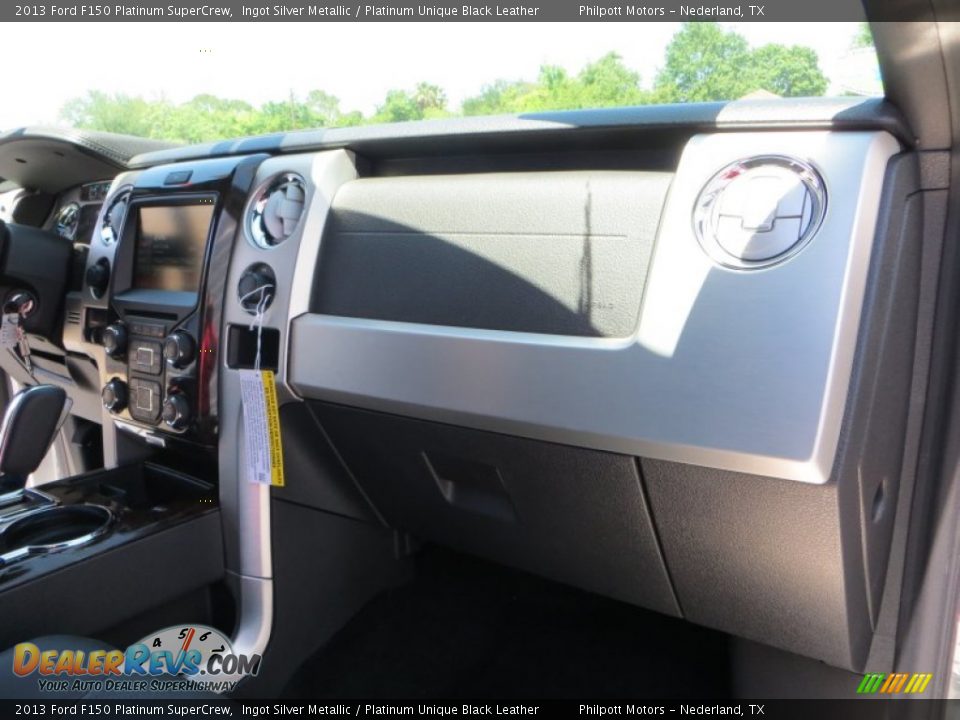 2013 Ford F150 Platinum SuperCrew Ingot Silver Metallic / Platinum Unique Black Leather Photo #20