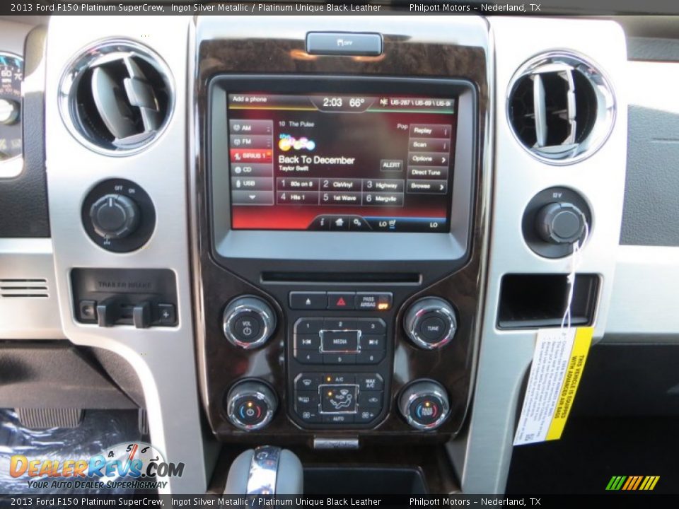 2013 Ford F150 Platinum SuperCrew Ingot Silver Metallic / Platinum Unique Black Leather Photo #28