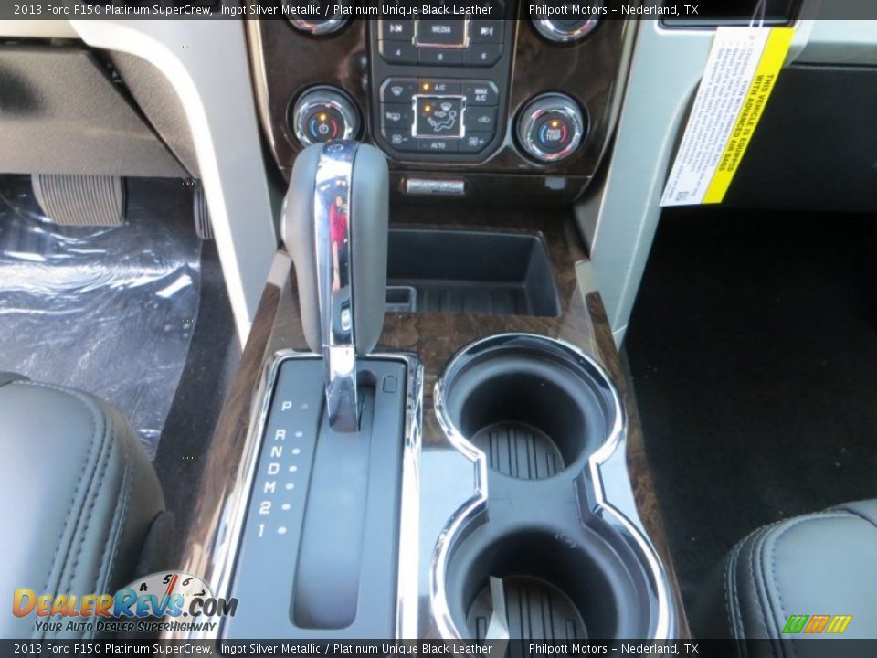 2013 Ford F150 Platinum SuperCrew Ingot Silver Metallic / Platinum Unique Black Leather Photo #31