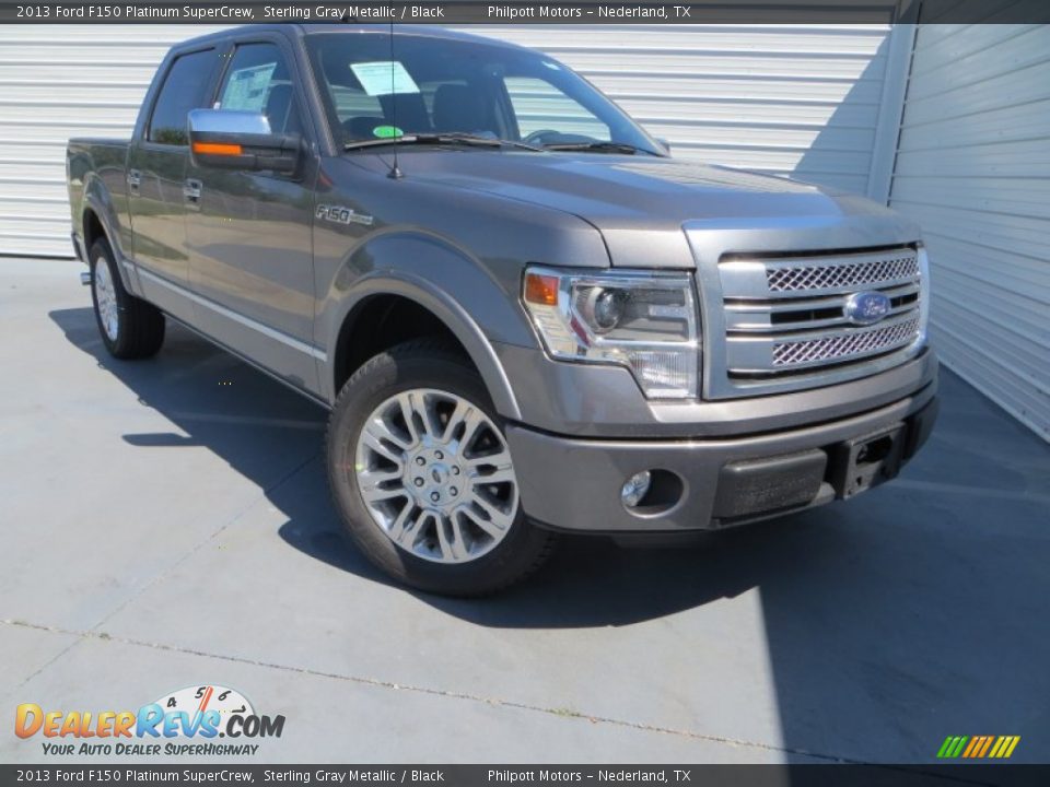2013 Ford F150 Platinum SuperCrew Sterling Gray Metallic / Black Photo #1