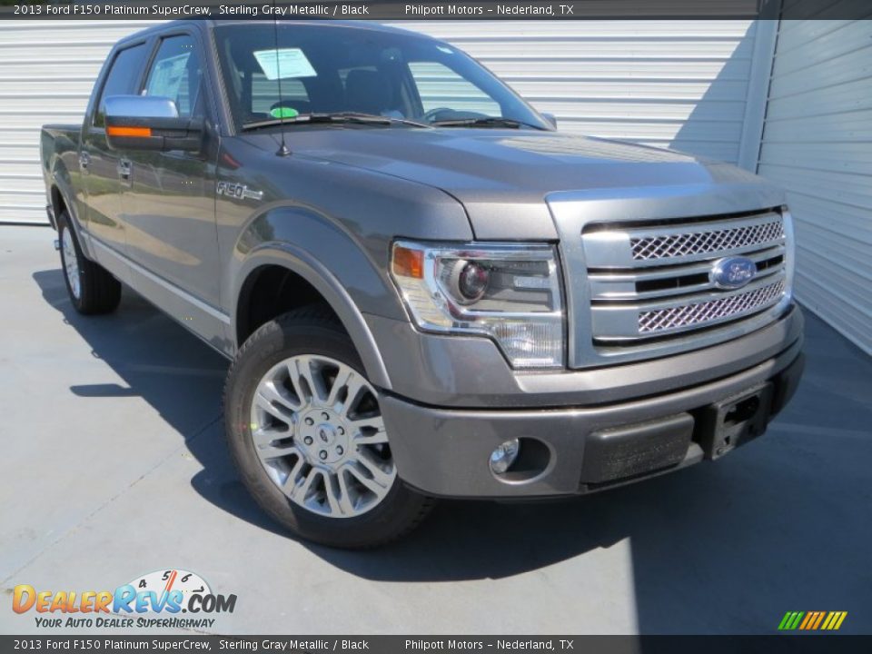 2013 Ford F150 Platinum SuperCrew Sterling Gray Metallic / Black Photo #2