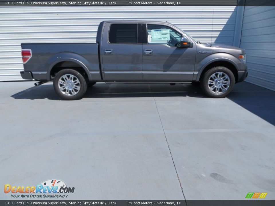 2013 Ford F150 Platinum SuperCrew Sterling Gray Metallic / Black Photo #3