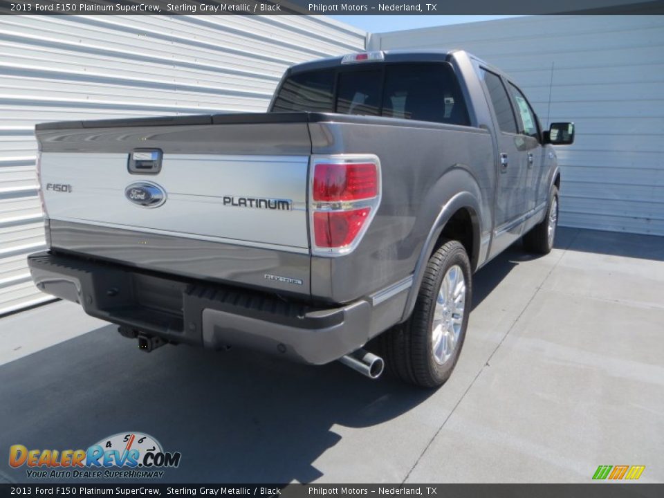2013 Ford F150 Platinum SuperCrew Sterling Gray Metallic / Black Photo #4