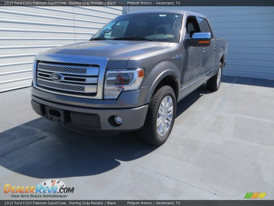 2013 Ford F150 Platinum SuperCrew Sterling Gray Metallic / Black Photo #10