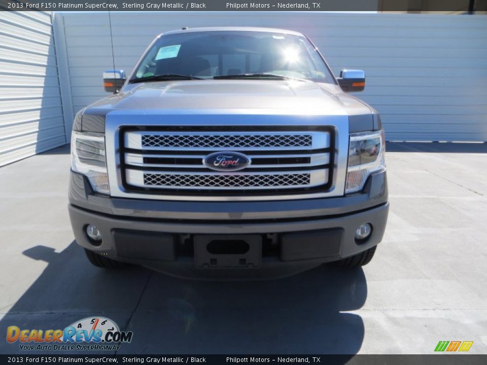 2013 Ford F150 Platinum SuperCrew Sterling Gray Metallic / Black Photo #11
