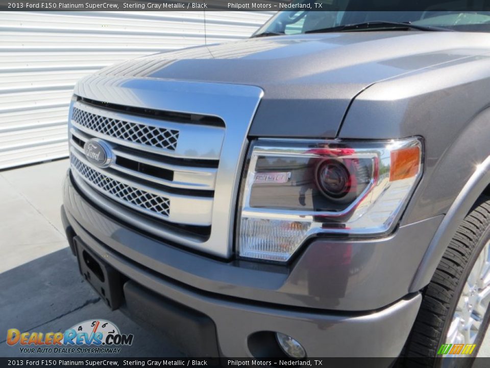 2013 Ford F150 Platinum SuperCrew Sterling Gray Metallic / Black Photo #13