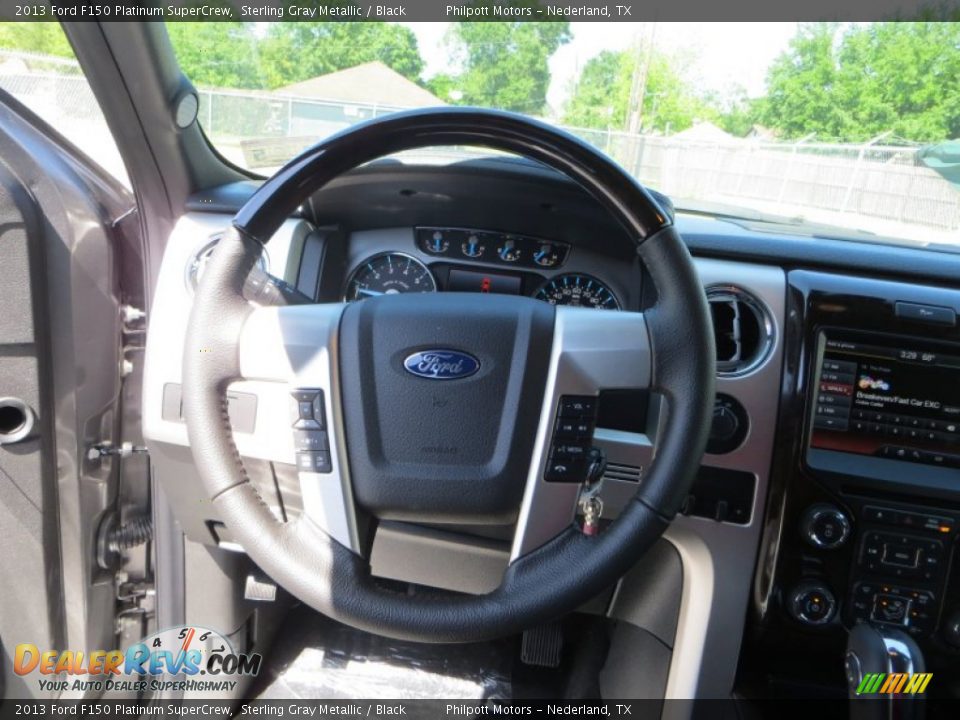 2013 Ford F150 Platinum SuperCrew Sterling Gray Metallic / Black Photo #33