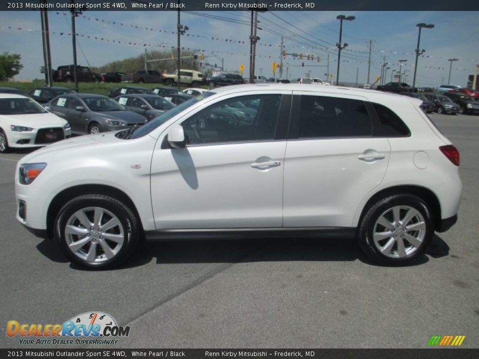 2013 Mitsubishi Outlander Sport SE 4WD White Pearl / Black Photo #4