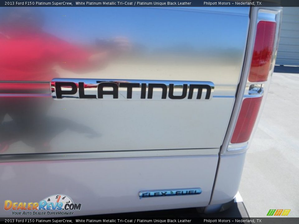 2013 Ford F150 Platinum SuperCrew White Platinum Metallic Tri-Coat / Platinum Unique Black Leather Photo #7