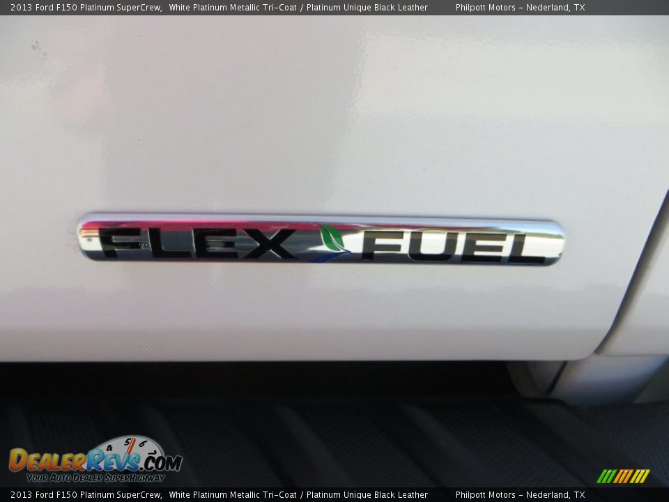 2013 Ford F150 Platinum SuperCrew White Platinum Metallic Tri-Coat / Platinum Unique Black Leather Photo #8
