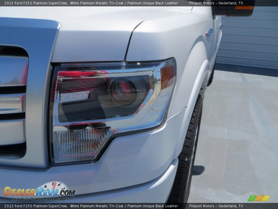 2013 Ford F150 Platinum SuperCrew White Platinum Metallic Tri-Coat / Platinum Unique Black Leather Photo #12