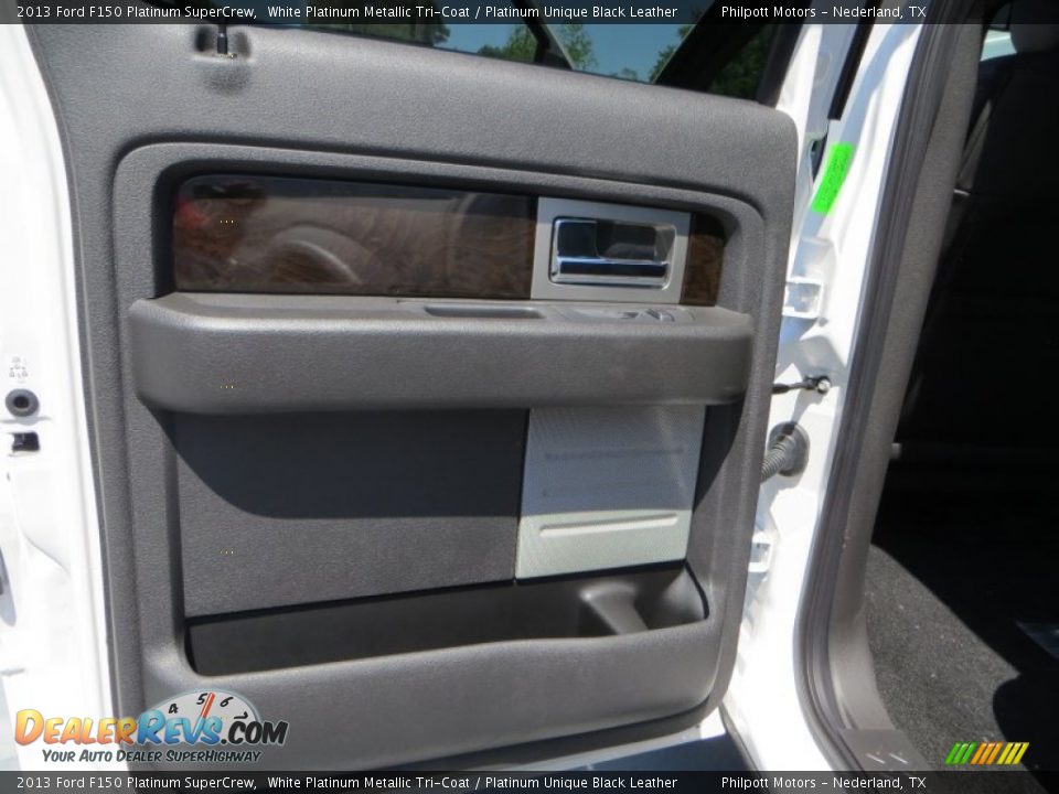 2013 Ford F150 Platinum SuperCrew White Platinum Metallic Tri-Coat / Platinum Unique Black Leather Photo #21