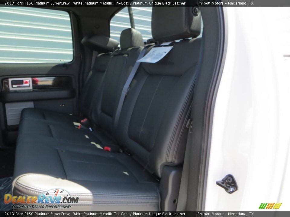 2013 Ford F150 Platinum SuperCrew White Platinum Metallic Tri-Coat / Platinum Unique Black Leather Photo #22