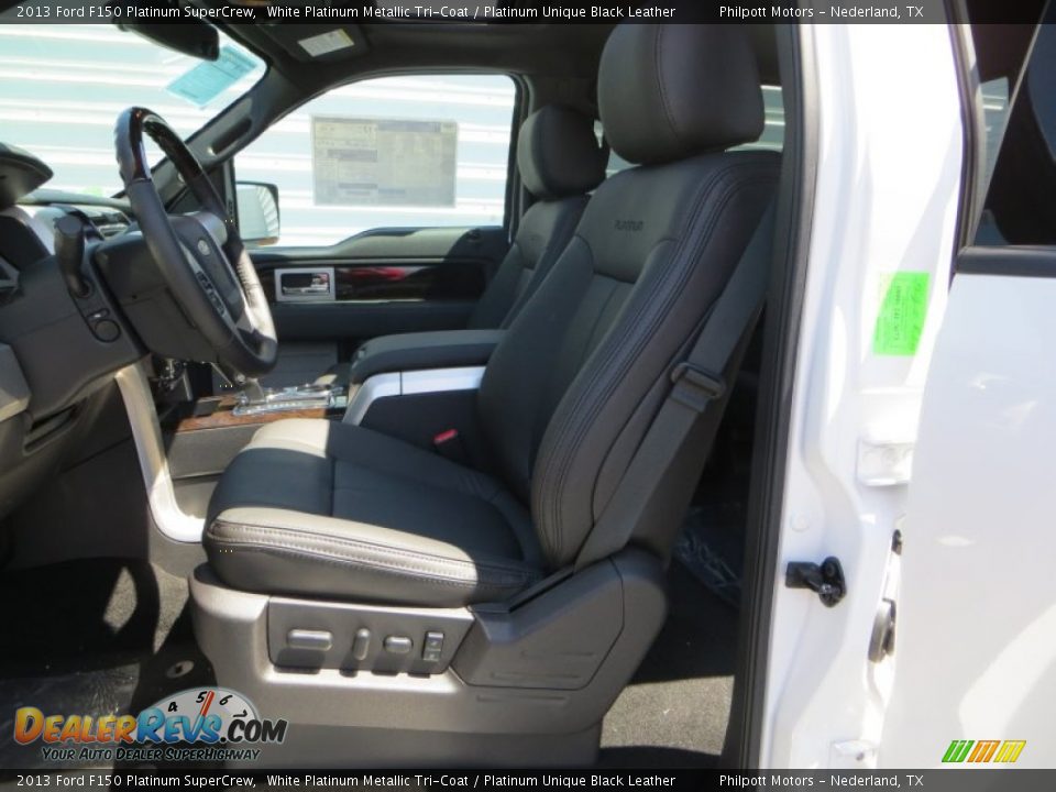 2013 Ford F150 Platinum SuperCrew White Platinum Metallic Tri-Coat / Platinum Unique Black Leather Photo #24