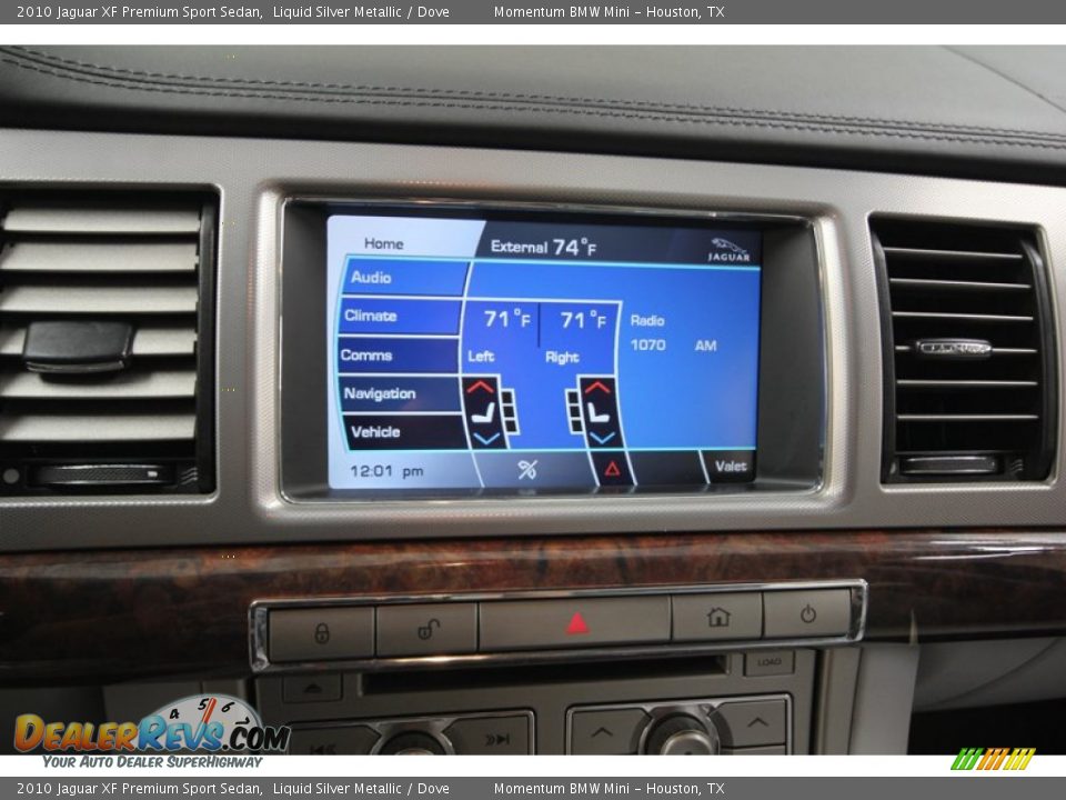 2010 Jaguar XF Premium Sport Sedan Liquid Silver Metallic / Dove Photo #20