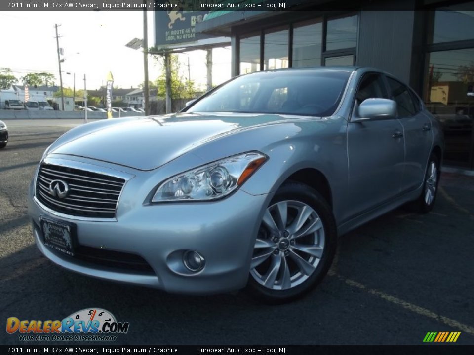 2011 Infiniti M 37x AWD Sedan Liquid Platinum / Graphite Photo #1