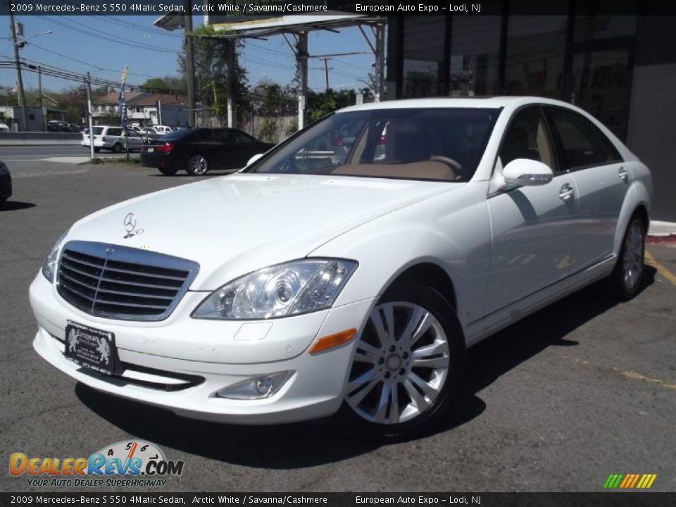 2009 Mercedes-Benz S 550 4Matic Sedan Arctic White / Savanna/Cashmere Photo #1