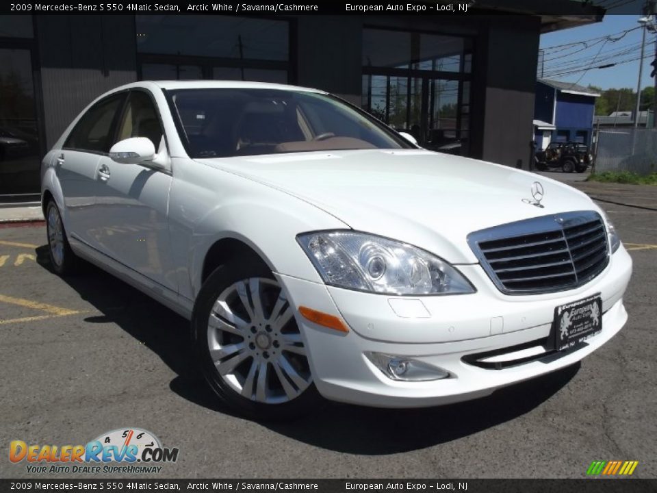 2009 Mercedes-Benz S 550 4Matic Sedan Arctic White / Savanna/Cashmere Photo #2