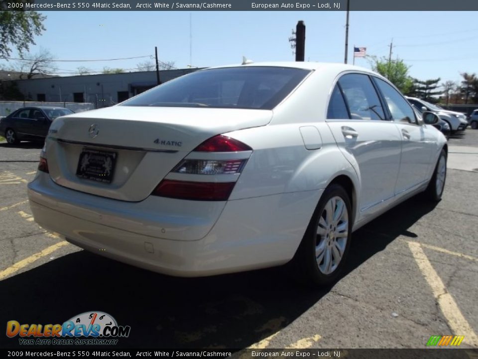 2009 Mercedes-Benz S 550 4Matic Sedan Arctic White / Savanna/Cashmere Photo #3